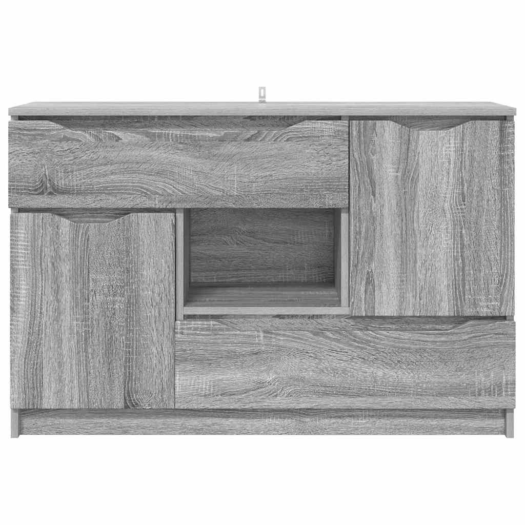 Dressoir met lade Grijs Sonoma 100 x 30 x 65,6 Bewerkt hout