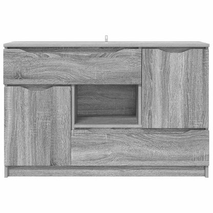 Dressoir met lade Grijs Sonoma 100 x 30 x 65,6 Bewerkt hout