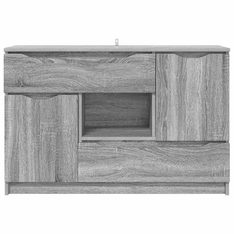 Dressoir met lade Grijs Sonoma 100 x 30 x 65,6 Bewerkt hout