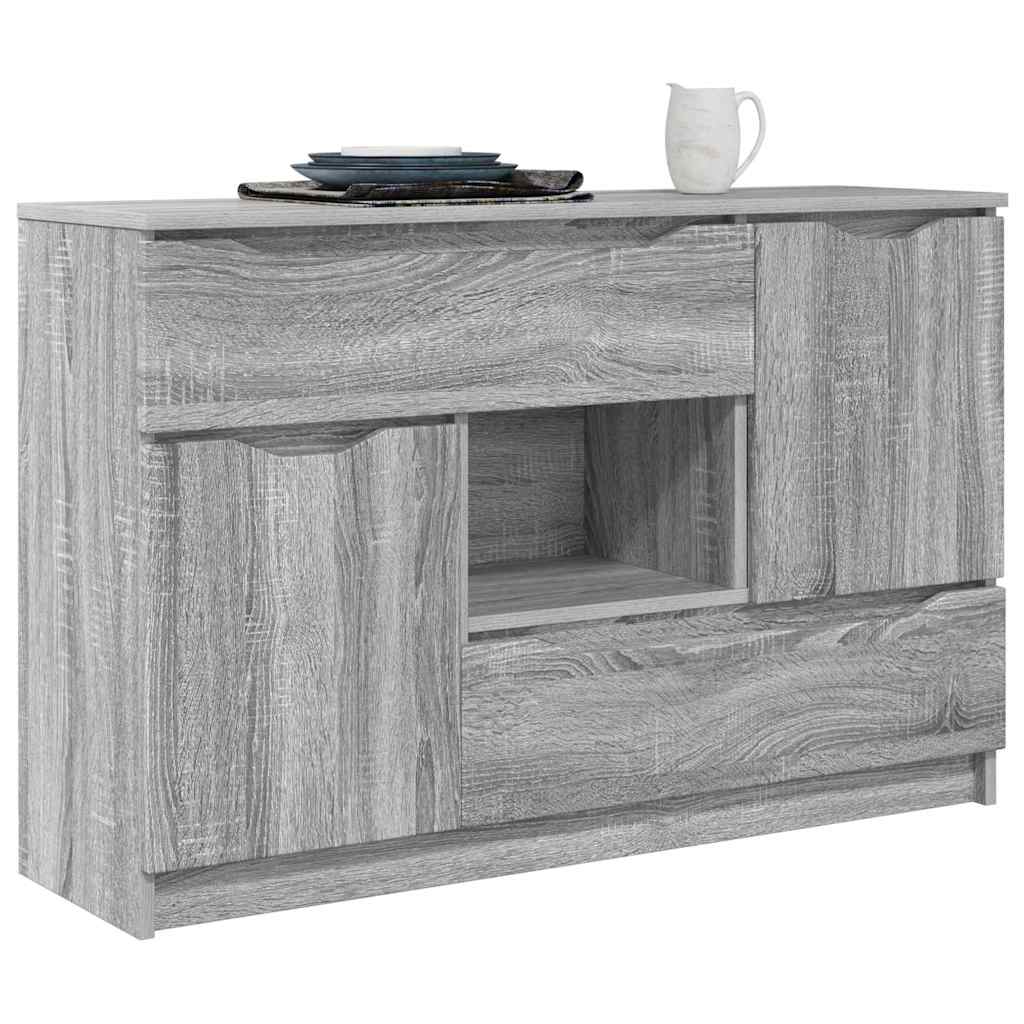 Dressoir met lade Grijs Sonoma 100 x 30 x 65,6 Bewerkt hout