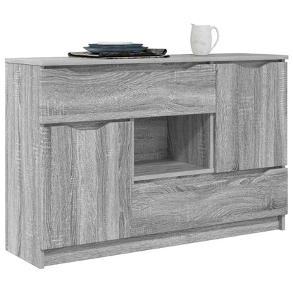 Dressoir met lade Grijs Sonoma 100 x 30 x 65,6 Bewerkt hout