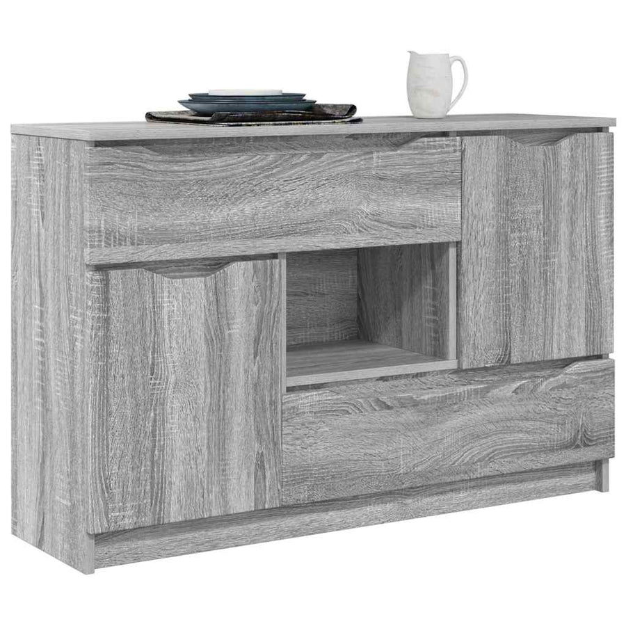 Dressoir met lade Grijs Sonoma 100 x 30 x 65,6 Bewerkt hout