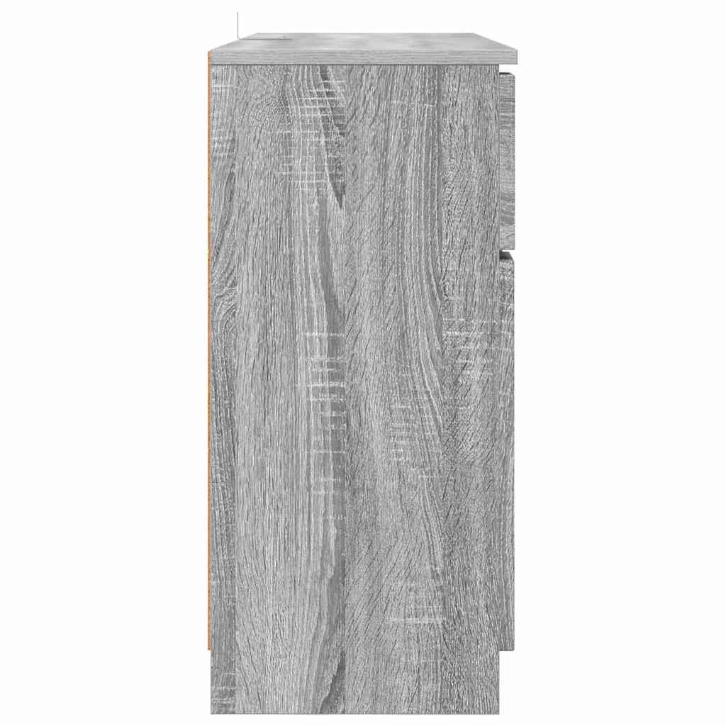 Dressoir met lade Grijs Sonoma 100 x 30 x 65,6 Bewerkt hout