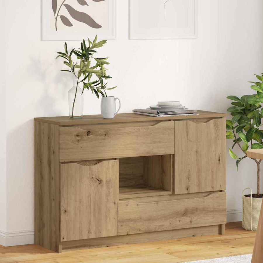 Dressoir met lade Artisan Eiken 100 x 30 x 65,6 Bewerkt hout