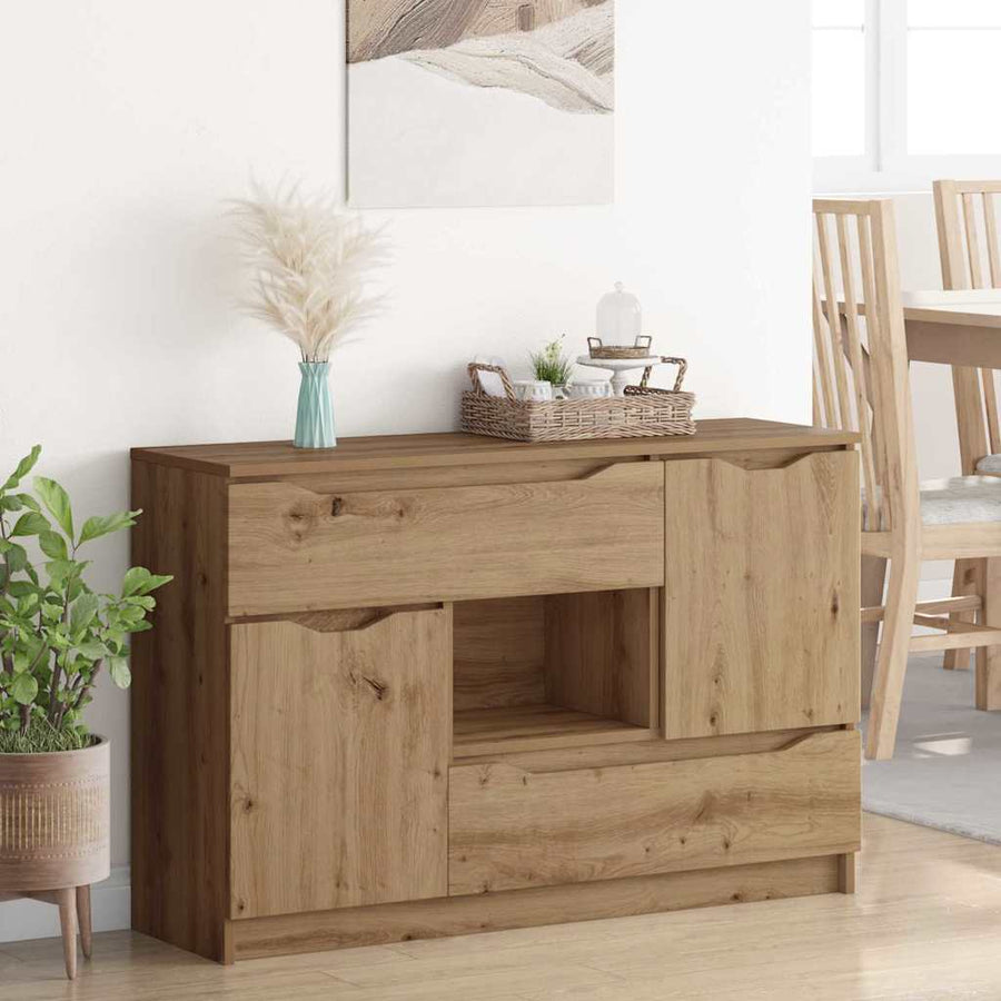 Dressoir met lade Artisan Eiken 100 x 30 x 65,6 Bewerkt hout