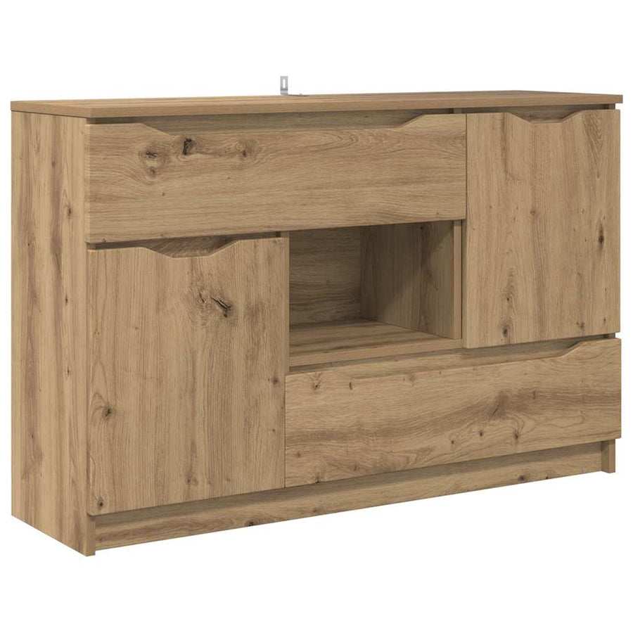Dressoir met lade Artisan Eiken 100 x 30 x 65,6 Bewerkt hout
