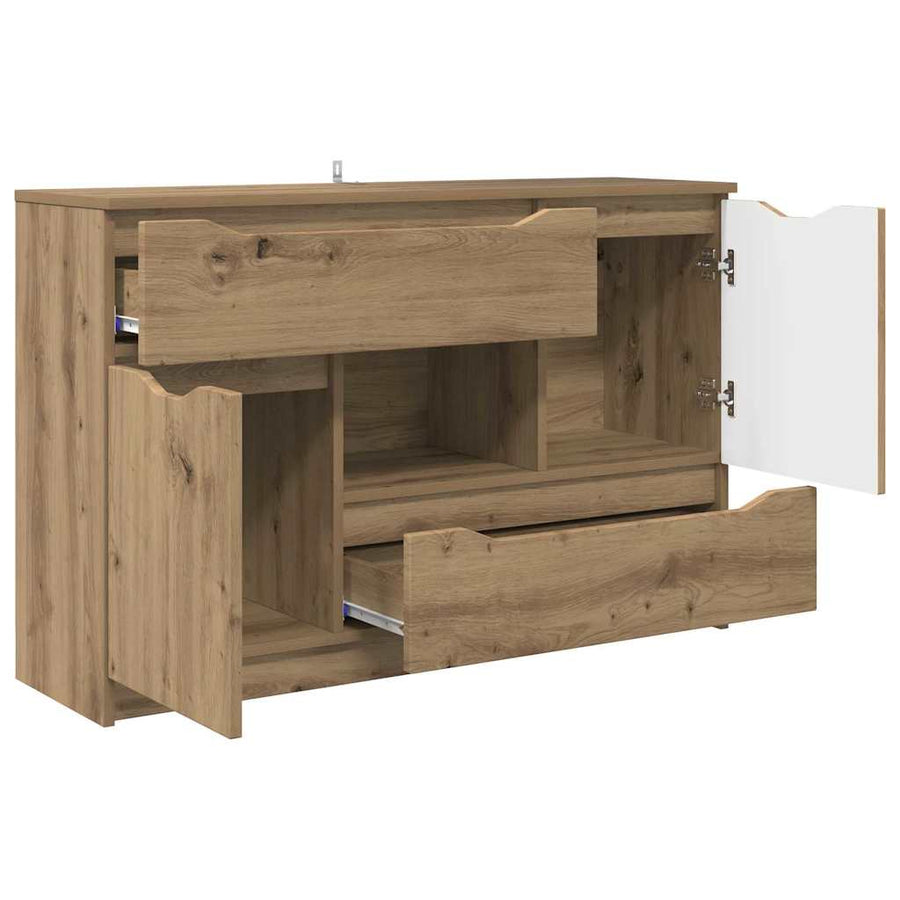 Dressoir met lade Artisan Eiken 100 x 30 x 65,6 Bewerkt hout