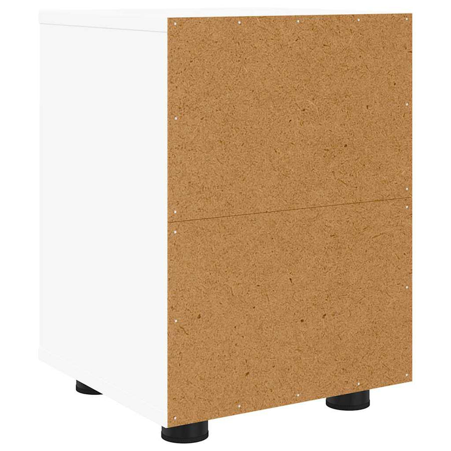 Nachtkastje met lade Wit 30,5 x 30 x 43 cm Bewerkt hout