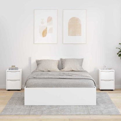 Nachtkastjes met lade 2 pcs Wit 30,5 x 30 x 43 cm Bewerkt hout