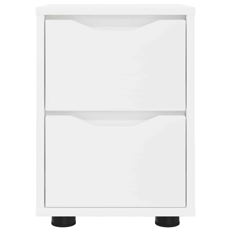 Nachtkastjes met lade 2 pcs Wit 30,5 x 30 x 43 cm Bewerkt hout