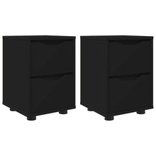 Nachtkastjes 2 pcs Zwart 30,5 x 30 x 43 cm Bewerkt hout