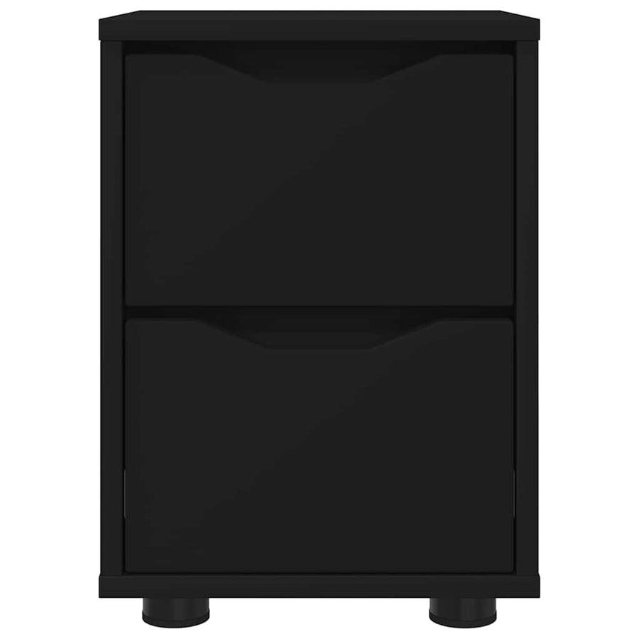 Nachtkastjes 2 pcs Zwart 30,5 x 30 x 43 cm Bewerkt hout