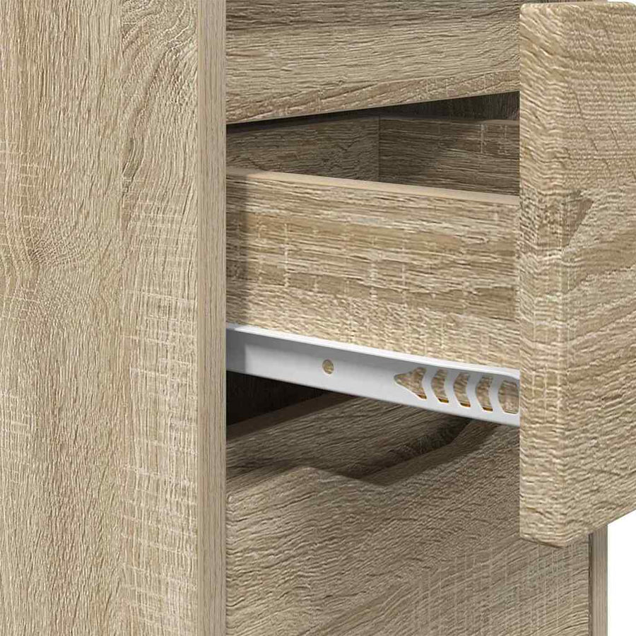 Nachtkastje Sonoma Eiken 30,5 x 30 x 43 cm Bewerkt hout