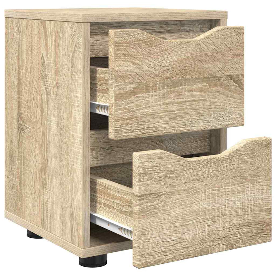 Nachtkastje Sonoma Eiken 30,5 x 30 x 43 cm Bewerkt hout