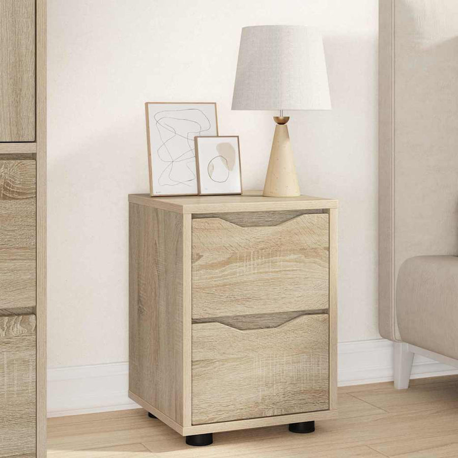 Nachtkastjes 2 pcs Sonoma Eiken 30,5 x 30 x 43 cm Bewerkt hout