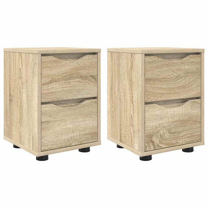 Nachtkastjes 2 pcs Sonoma Eiken 30,5 x 30 x 43 cm Bewerkt hout
