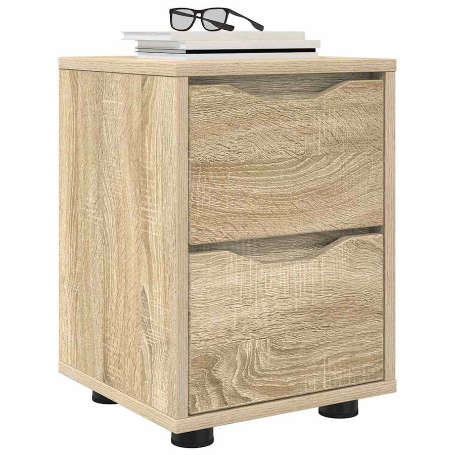 Nachtkastjes 2 pcs Sonoma Eiken 30,5 x 30 x 43 cm Bewerkt hout
