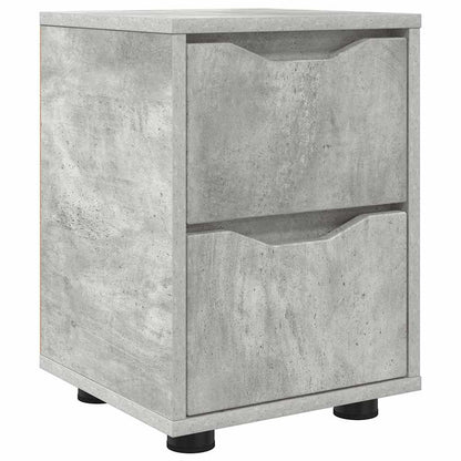 Nachtkastje met lade Beton Grijs 30,5 x 30 x 43 cm Bewerkt hout