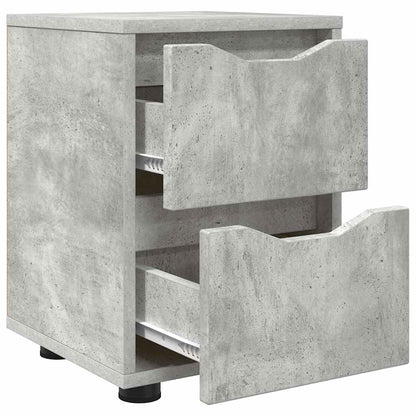 Nachtkastje met lade Beton Grijs 30,5 x 30 x 43 cm Bewerkt hout