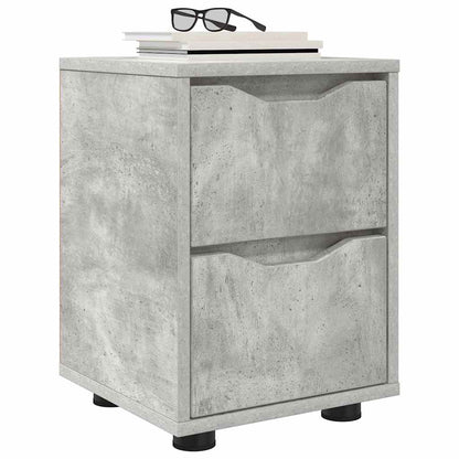 Nachtkastje met lade Beton Grijs 30,5 x 30 x 43 cm Bewerkt hout