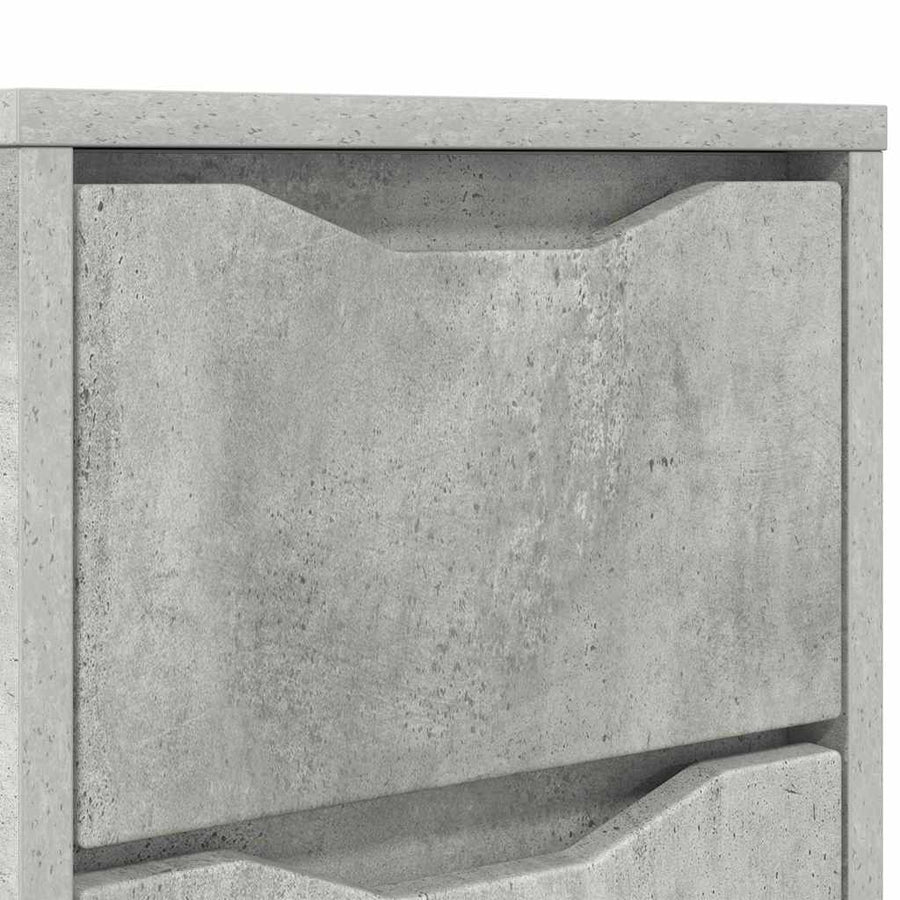 Nachtkastjes 2 pcs Beton Grijs 30,5 x 30 x 43 cm Bewerkt hout