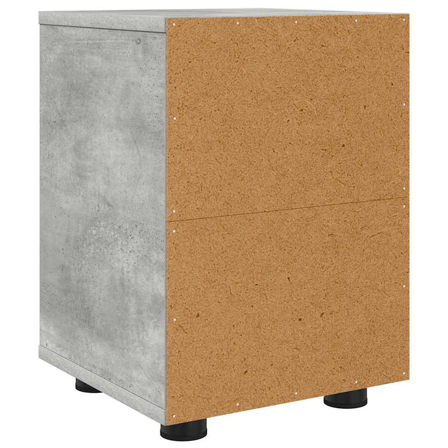 Nachtkastjes 2 pcs Beton Grijs 30,5 x 30 x 43 cm Bewerkt hout