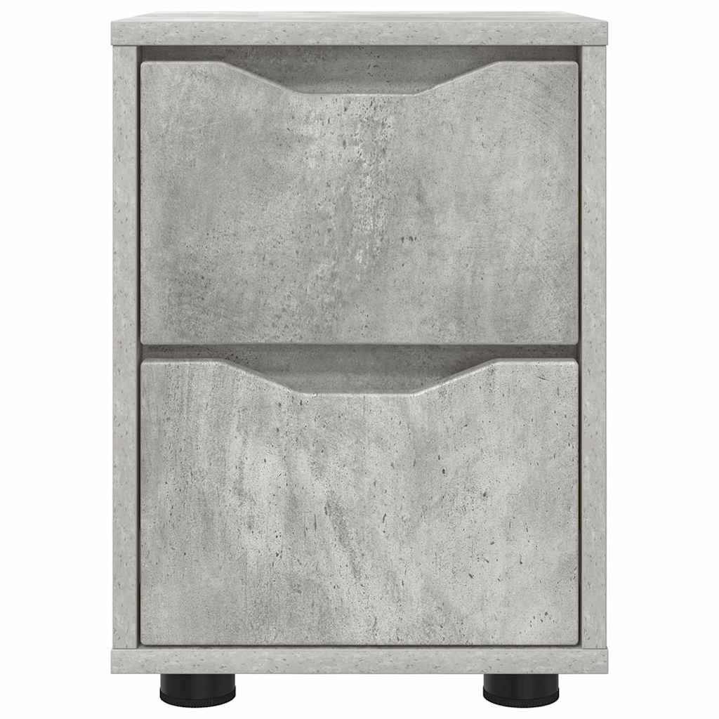 Nachtkastjes 2 pcs Beton Grijs 30,5 x 30 x 43 cm Bewerkt hout