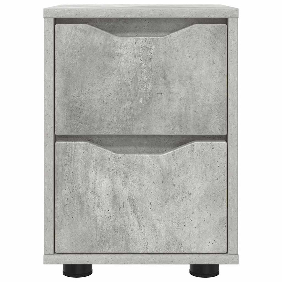 Nachtkastjes 2 pcs Beton Grijs 30,5 x 30 x 43 cm Bewerkt hout