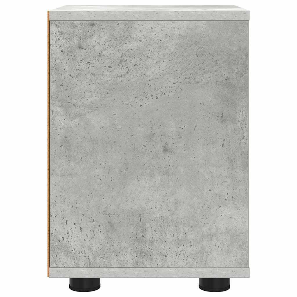 Nachtkastjes 2 pcs Beton Grijs 30,5 x 30 x 43 cm Bewerkt hout