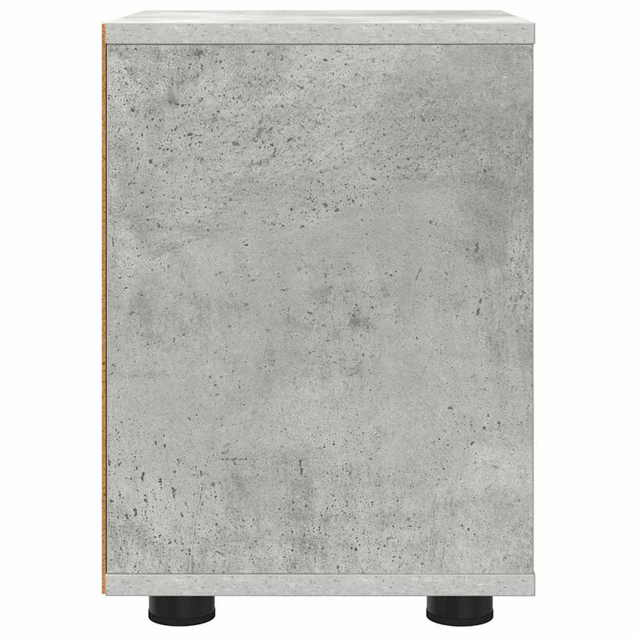 Nachtkastjes 2 pcs Beton Grijs 30,5 x 30 x 43 cm Bewerkt hout