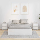 Nachtkastjes 2 stuks hoogglans wit 30,5x30x43 cm