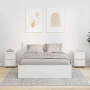 Nachtkastjes 2 stuks hoogglans wit 30,5x30x43 cm