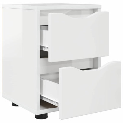 Nachtkastjes 2 pcs Hoogglans wit 30,5 x 30 x 43 cm Bewerkt hout