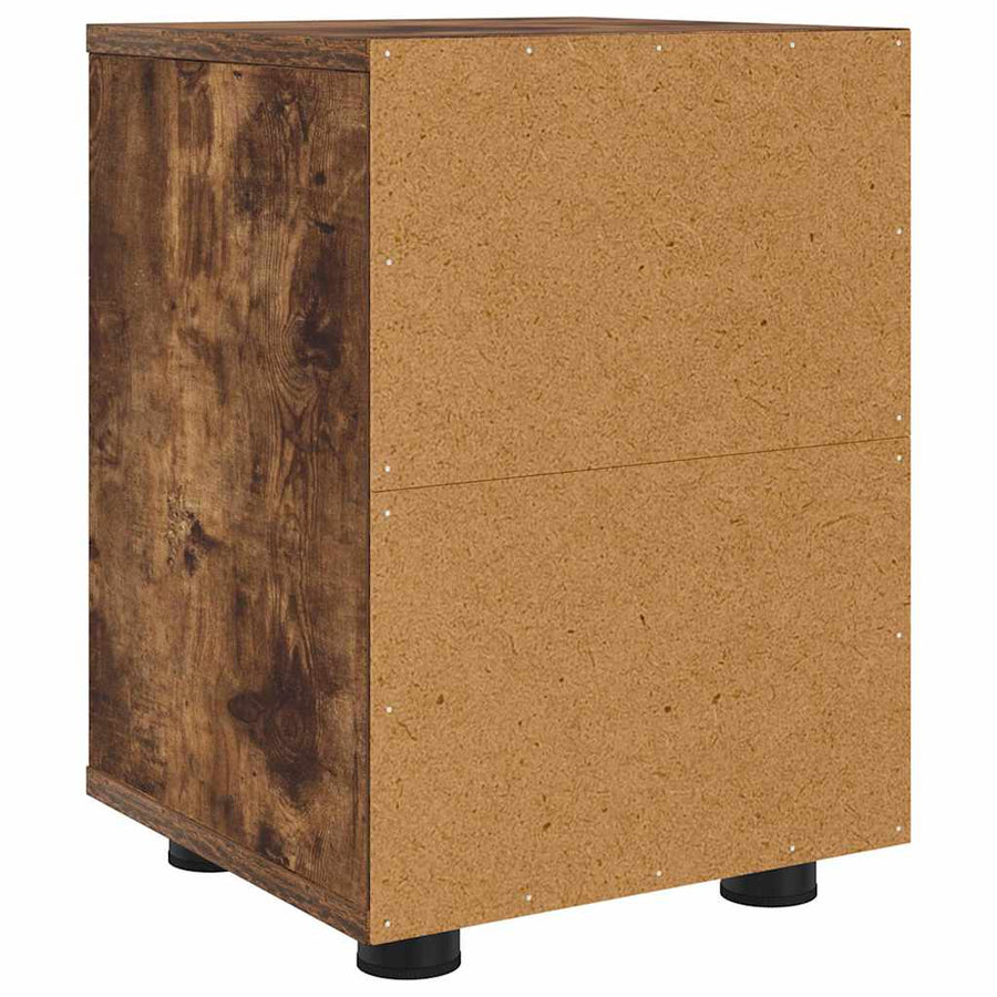 Nachtkastje Gerookt eiken 30,5 x 30 x 43 cm Bewerkt hout