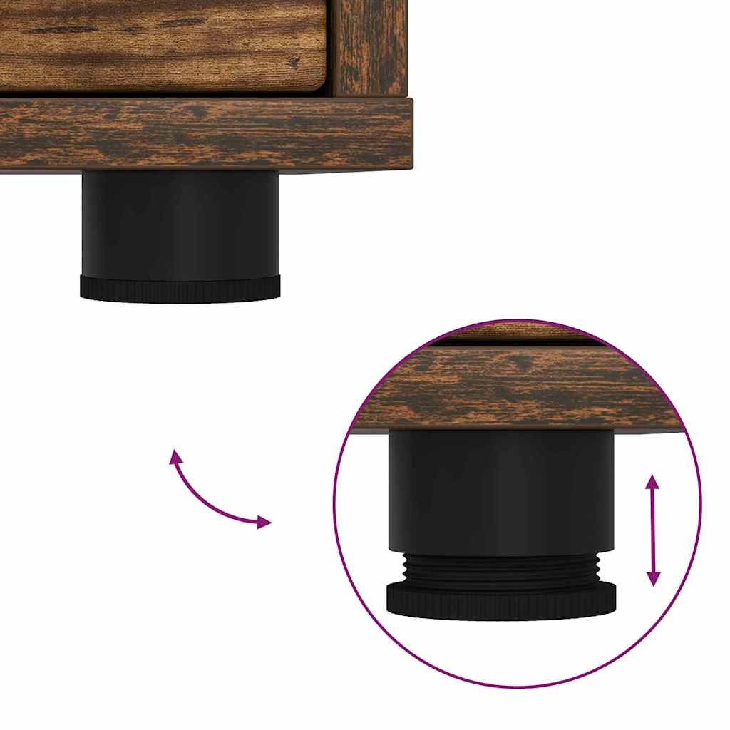 Nachtkastje Gerookt eiken 30,5 x 30 x 43 cm Bewerkt hout