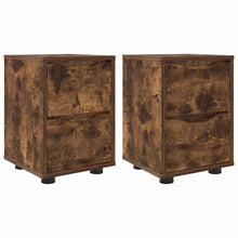 Nachtkastjes 2 pcs Gerookt eiken 30,5 x 30 x 43 cm Bewerkt hout