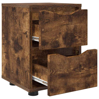 Nachtkastjes 2 pcs Gerookt eiken 30,5 x 30 x 43 cm Bewerkt hout