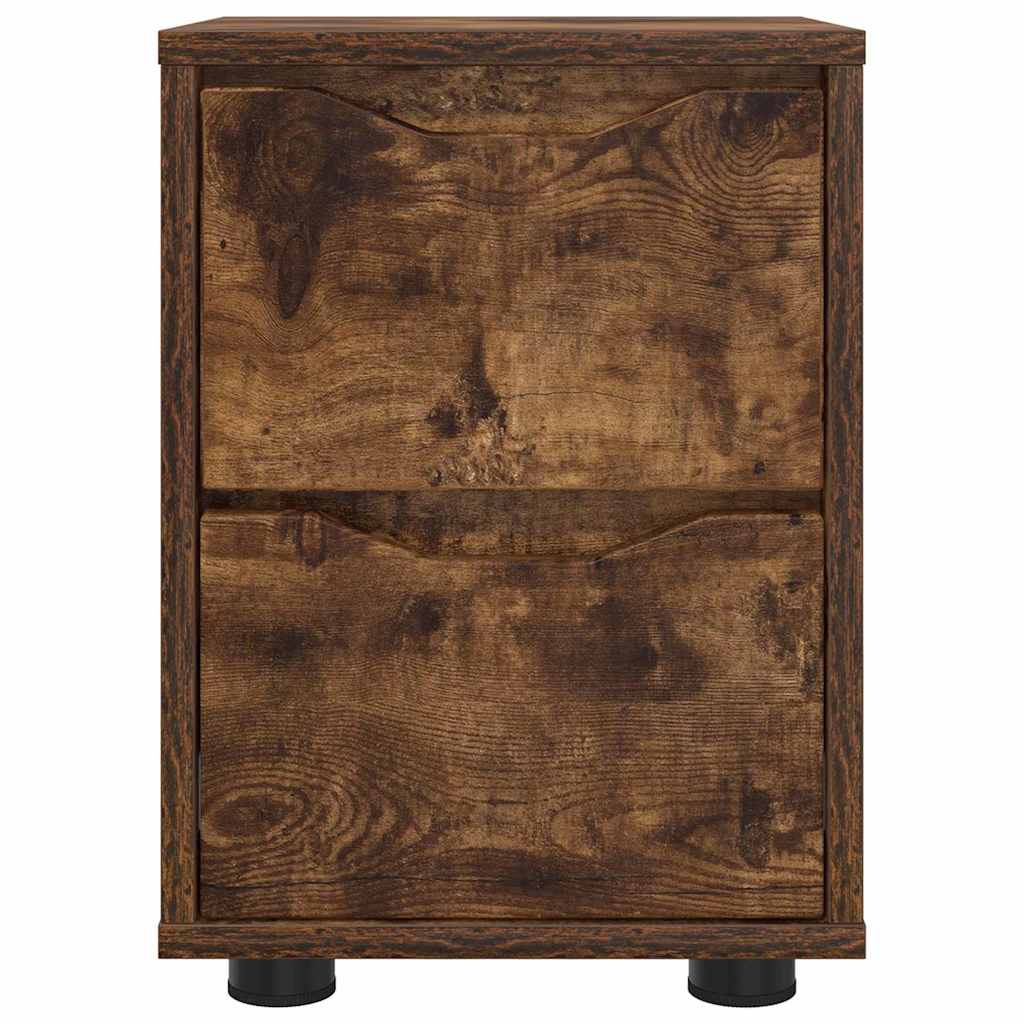 Nachtkastjes 2 pcs Gerookt eiken 30,5 x 30 x 43 cm Bewerkt hout