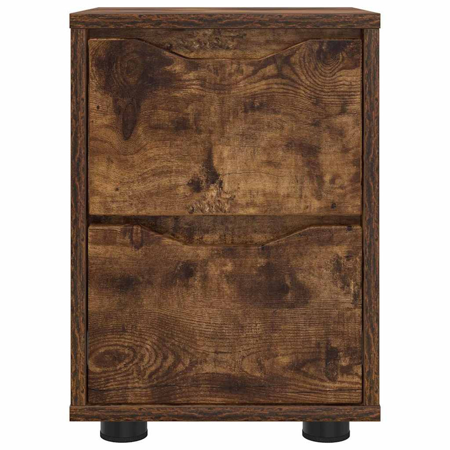 Nachtkastjes 2 pcs Gerookt eiken 30,5 x 30 x 43 cm Bewerkt hout