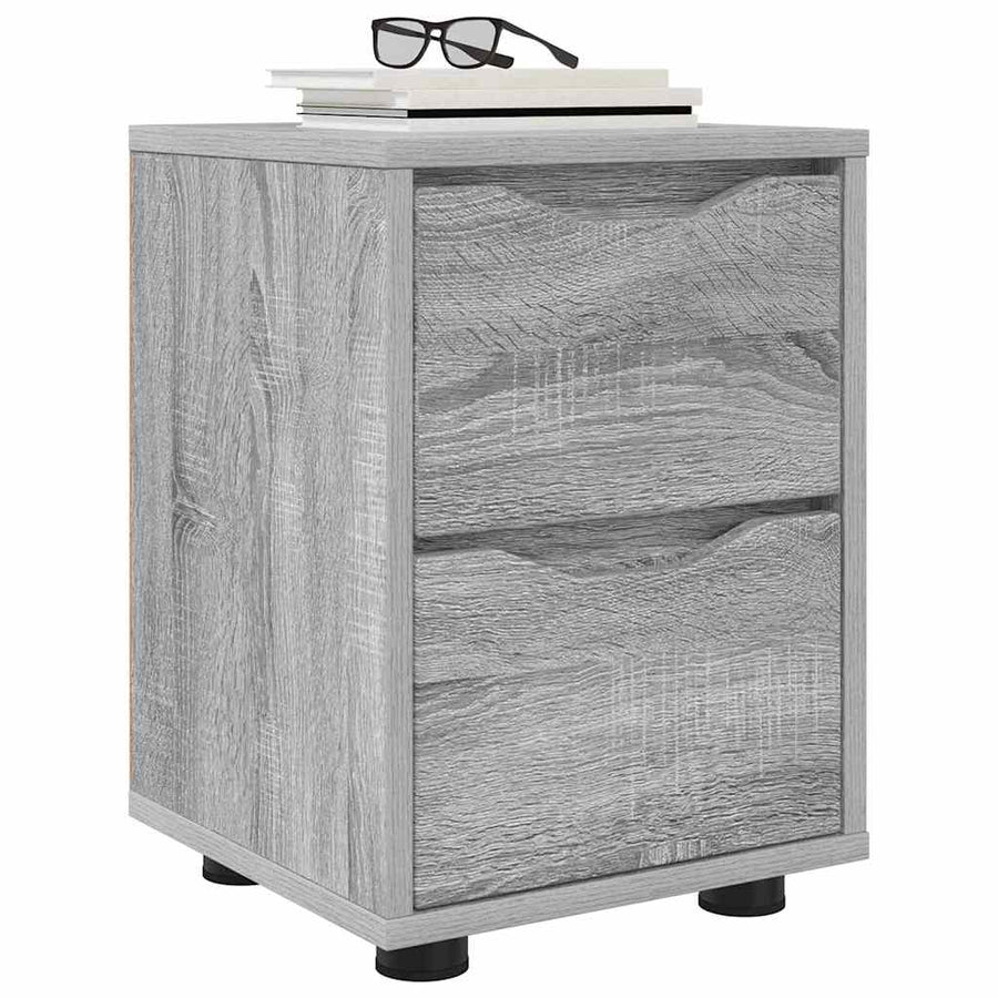 Nachtkastje Grijs Sonoma 30,5 x 30 x 43 cm Bewerkt hout