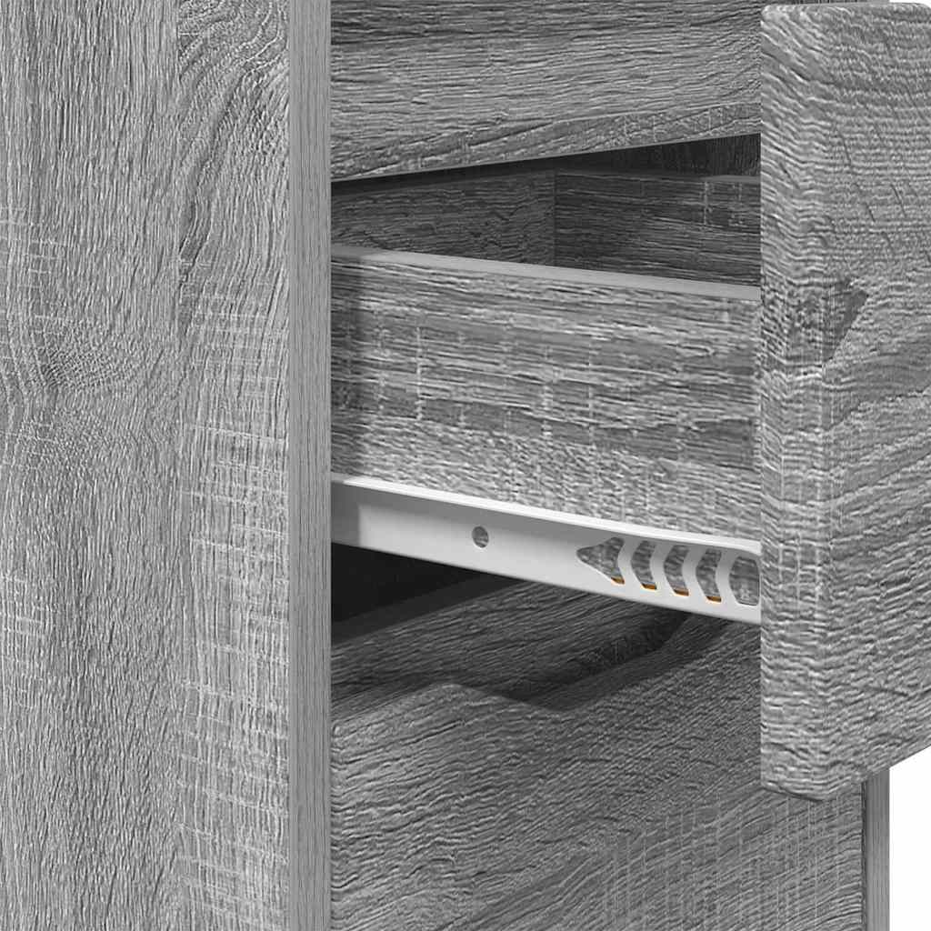 Nachtkastjes 2 pcs Grijs Sonoma 30,5 x 30 x 43 cm Bewerkt hout