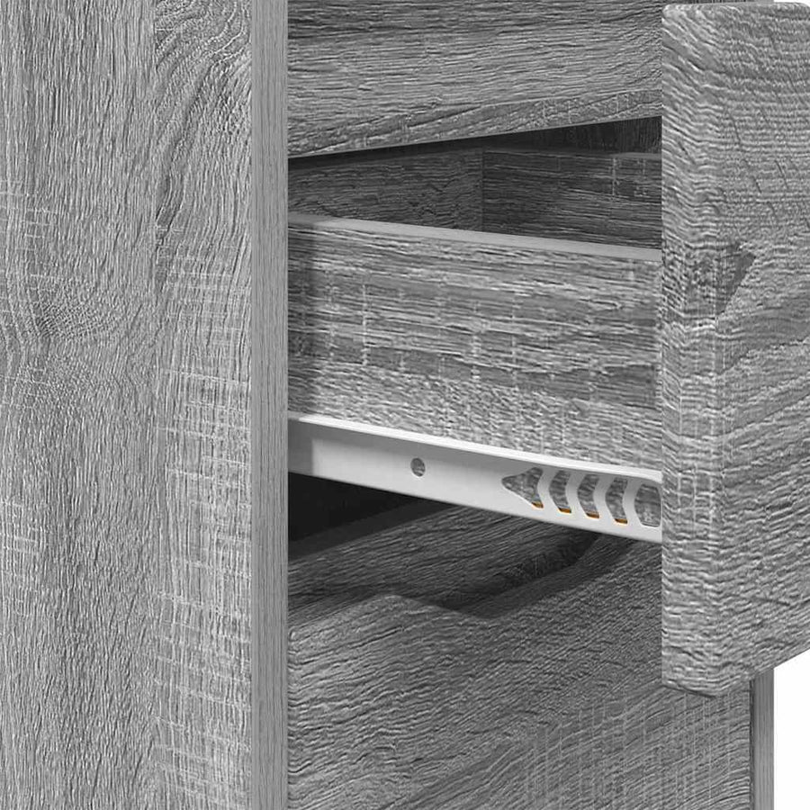 Nachtkastjes 2 pcs Grijs Sonoma 30,5 x 30 x 43 cm Bewerkt hout