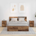 Nachtkastje bewerkt hout 30,5x30x43 cm oud hout