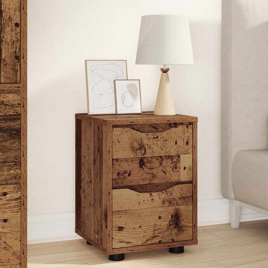 Nachtkastjes 2 pcs Oud Hout 30,5 x 30 x 43 cm Bewerkt hout