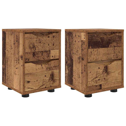 Nachtkastjes 2 pcs Oud Hout 30,5 x 30 x 43 cm Bewerkt hout