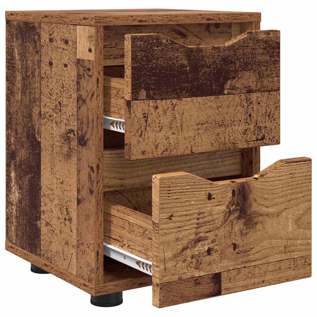 Nachtkastjes 2 pcs Oud Hout 30,5 x 30 x 43 cm Bewerkt hout
