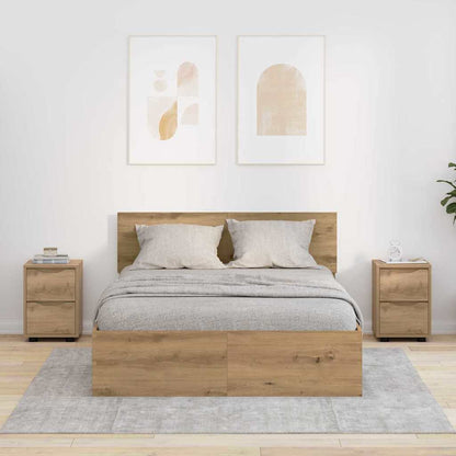 Nachtkastjes 2 pcs Artisan Eiken 30,5 x 30 x 43 cm Bewerkt hout