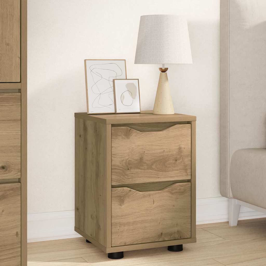 Nachtkastjes 2 pcs Artisan Eiken 30,5 x 30 x 43 cm Bewerkt hout