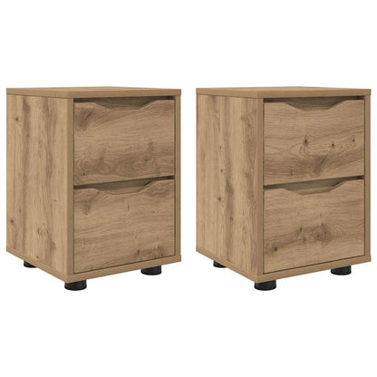 Nachtkastjes 2 pcs Artisan Eiken 30,5 x 30 x 43 cm Bewerkt hout