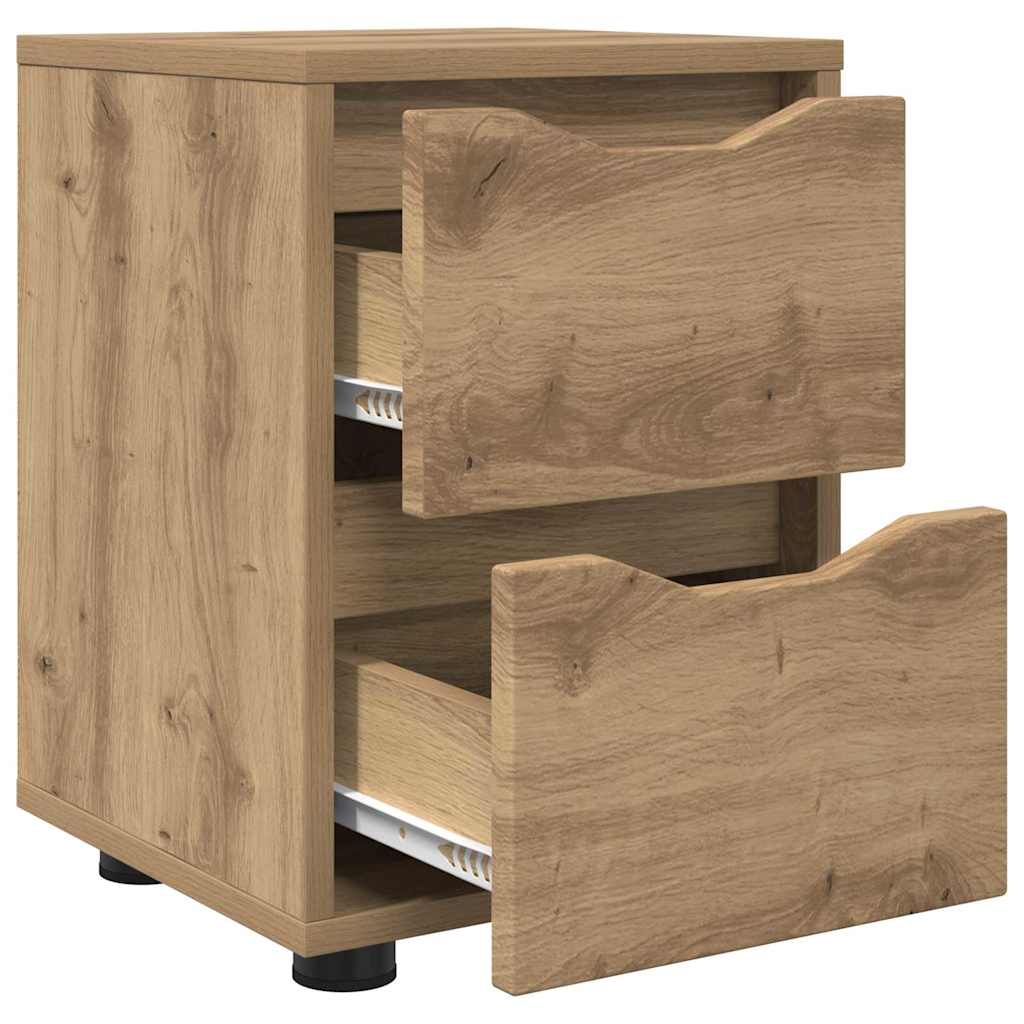 Nachtkastjes 2 pcs Artisan Eiken 30,5 x 30 x 43 cm Bewerkt hout